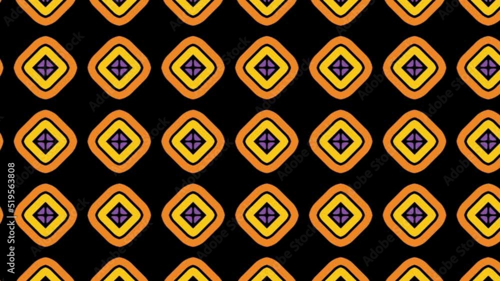 Poster seamless pattern background from a variety of multicolored squares. panning. the orange-yellow geome