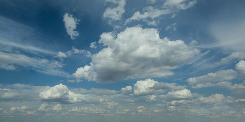 Heaven sky background. White clouds in sky
