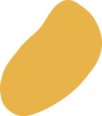 Vector illustration orange abstract spot. Irregular shape. Isolated on a white background. Hand drawn. Design element.