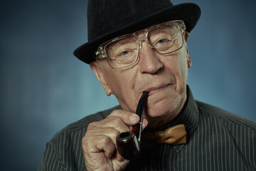 smoking old gentleman