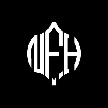 NFH letter logo. NFH best black background vector image. NFH Monogram logo design for entrepreneur and business.
