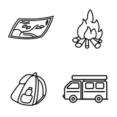 road travel flat collection icons, travel flat icons including road signs, traffic transport and maps