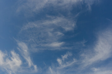 Obraz premium Blue sky nature white clouds background weather wind air atmosphere