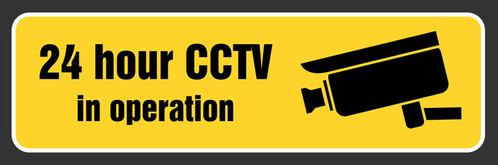 24 hour CCTV monitoring sign