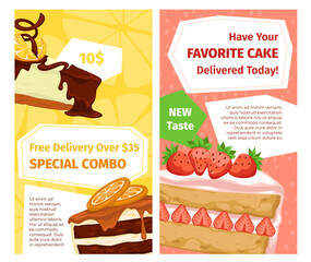 Free delivery on your favorite cake, pastry banner