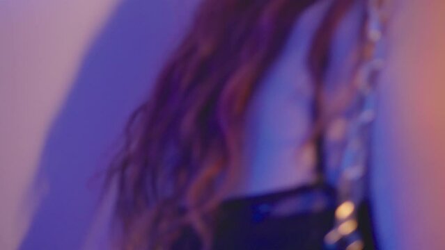 depressed woman with mental disorder under the influence of drugs