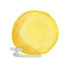 アナログ水彩画の満月