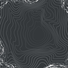 wave abstract pattern on grey gradient background vector, outline, line, topographic, aesthetic 