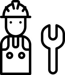 Worker outline icon