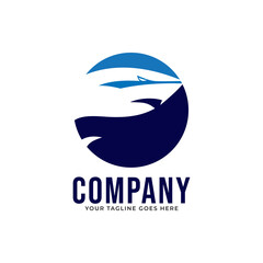 mascot shark electronic sport game vector logo design template