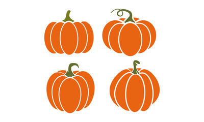 Four Bundle Pumpkin Bundle for Autumn- Pumpkin Vector and Clip Art