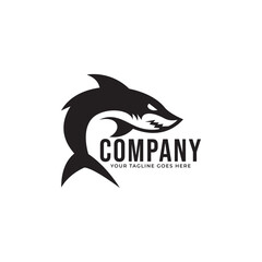 mascot shark electronic sport game vector logo design template