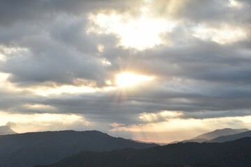 Obraz premium sunset in the mountains
