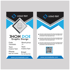 Professional Employee ID card, Best company id card, Business Id Card, Creative Id Card, Flat Id Card, Modern Id Card, Creative Id Card, Corporate id card, Colorful Office Id Card design template.