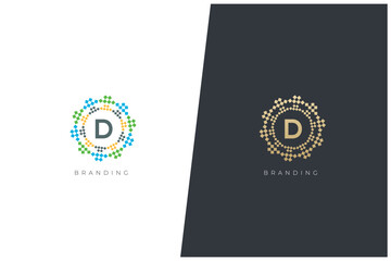 D Letter Logo Vector Concept Icon Trademark. Universal D Logotype Brand