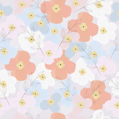 seamless pattern with flowers