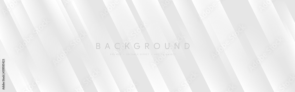 Poster white horizontal on technology concept background with silver square shape dynamic abstract light sp