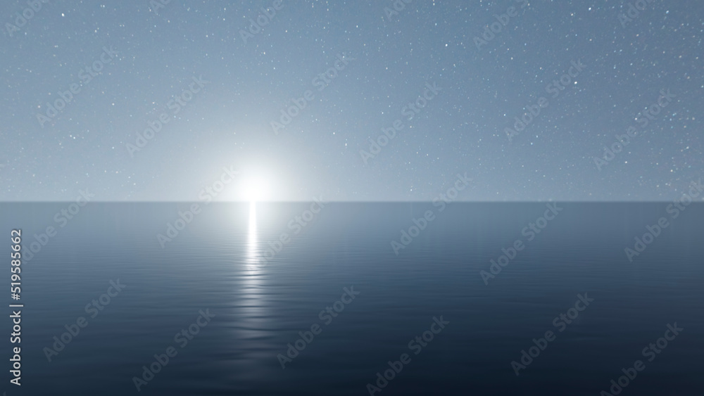 Canvas Prints the sky and water are reflections of the setting sun. 3d render