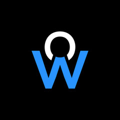 Initial Letter OW Logo Design Vector Template.