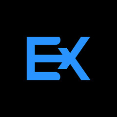 Obraz premium Initial Letter EX Logo Design Vector Template.