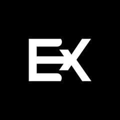 Obraz premium Initial Letter EX Logo Design Vector Template.