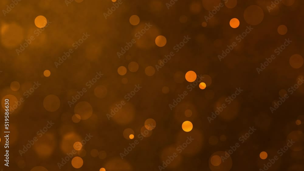 Wall mural gold particles abstract background with shining golden floating dust particles flare bokeh star on b