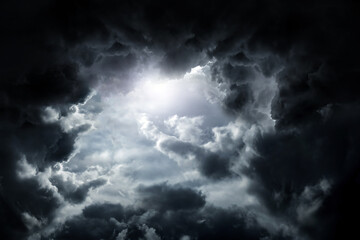 Naklejka na ściany i meble Storm Clouds with a Light