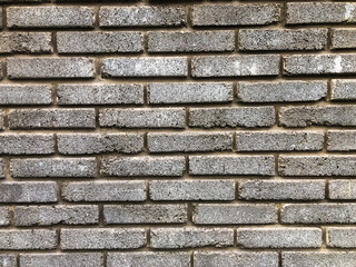 Industrial background, empty grunge urban street with warehouse brick wall