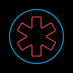 Medical Emergency Care glyph vector icon