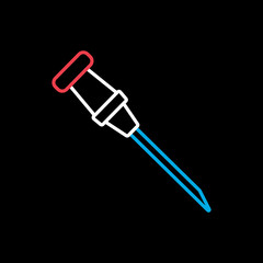 Catheter vector icon. Medical sign