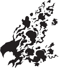 Raven smoke illustration