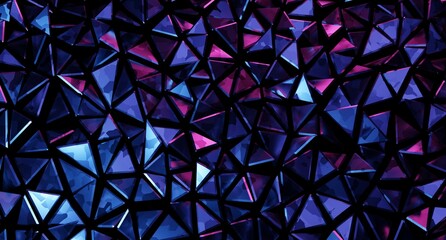 Abstract polygonal mosaic background consisting of triangles. 3D Rendering.