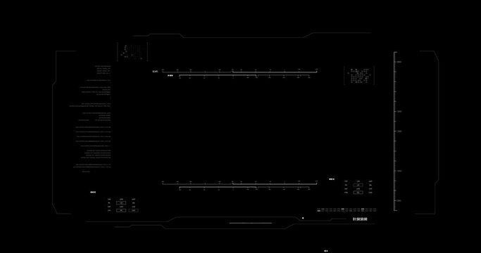 Video overlay template futuristic cyber and technology concept