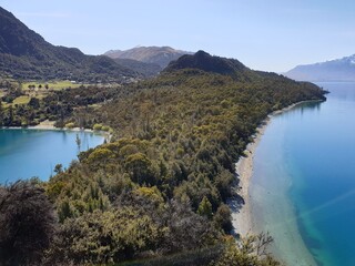 Double bays at Bob's cove track in New Zealand