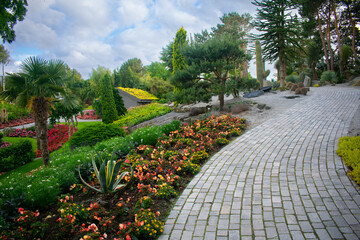 Flor & Fj&aelig;re Flower garden on an island near Stavanger Norway