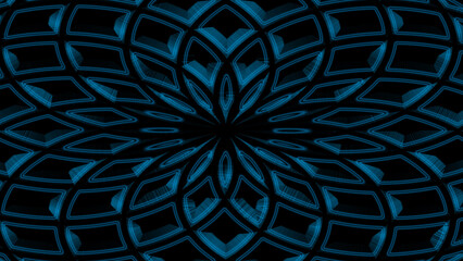 abstract blue background with diamond shape, flower design, plant,