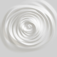 Cosmetic cream. Milk Slings. Wavy lines on white surface. Gray abstract background with water ripples,Digitally Generated Image
