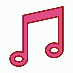 music note icon, note vector, music illustration