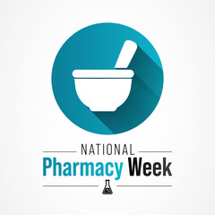 National Pharmacy Week is observed every year in October. to raise your patients and colleagues awareness about the vital role pharmacists play on the healthcare team. Vector illustration