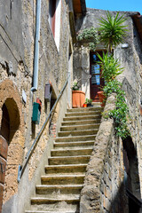 Fototapeta na wymiar the historic center of Pitigliano Italy