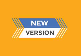 New version Colorful label sign template. New version symbol web banner
