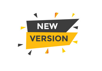 New version button. New version speech bubble
