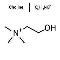 chemical structure of Choline (C5H14NO+)