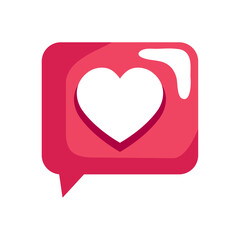 speech bubble with heart