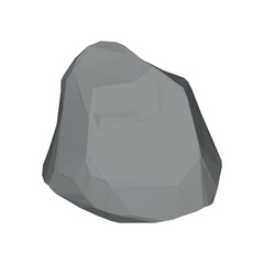 Vector of 3d stone in monochrome color.