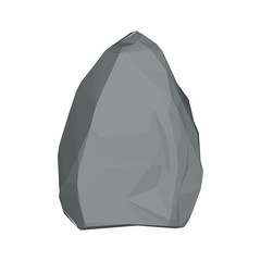Naklejka premium Vector of 3d stone in monochrome color.