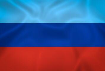 Illustration waving state flag of the Luhansk People's Republic