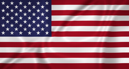 Naklejka premium Illustration waving state flag of the United States