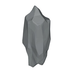 Vector of 3d stone in monochrome color.