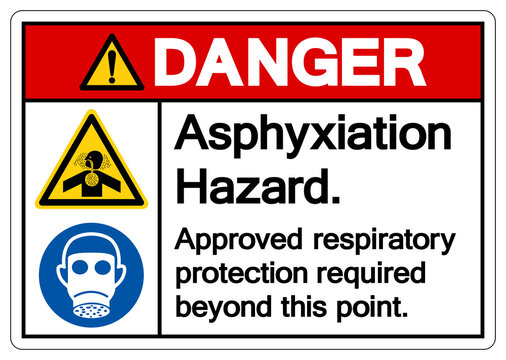 Danger Asphyxiation Hazard Symbol Sign, Vector Illustration, Isolate On White Background Label .EPS10